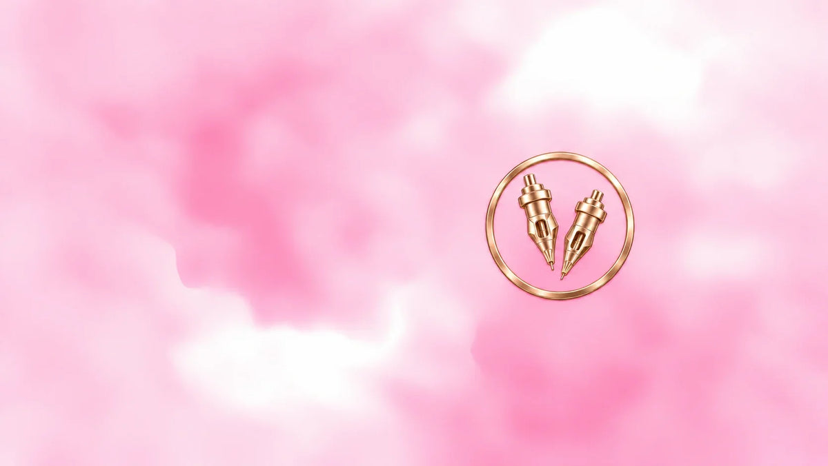 Emblema de Cartuchos sobre fondo rosa.